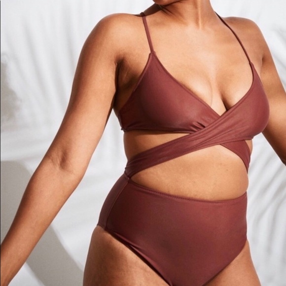 wrap around one piece bathing suit